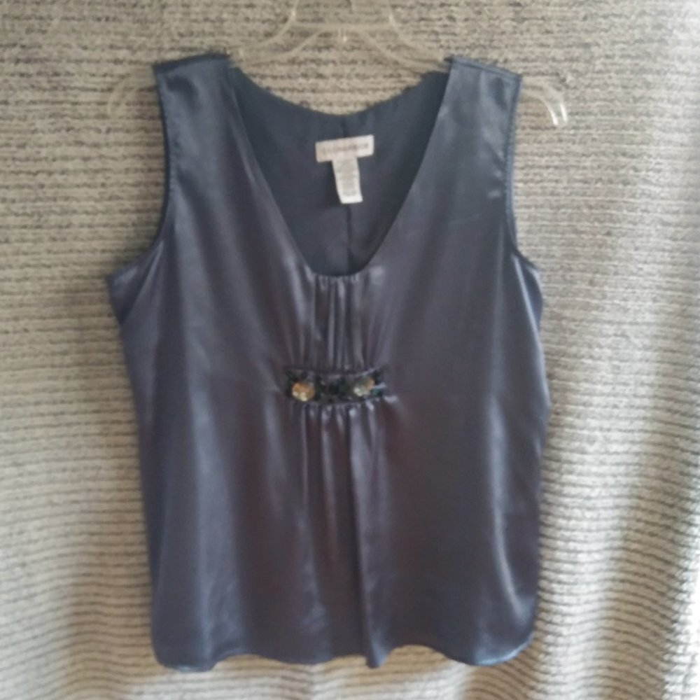 Blue V-Neck Embellished Top | Chic & Versatile